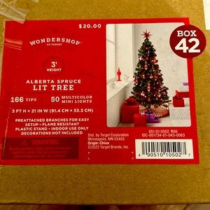 3’ Height Alberta Spruce Lit Tree